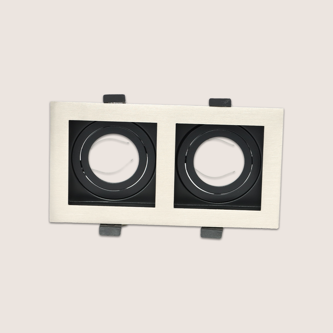 Spotlight Frame – Indoor – Double – Recessed – Anti-Glare – Adjustable